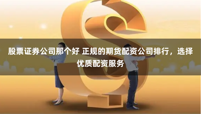 股票证券公司那个好 正规的期货配资公司排行，选择优质配资服务